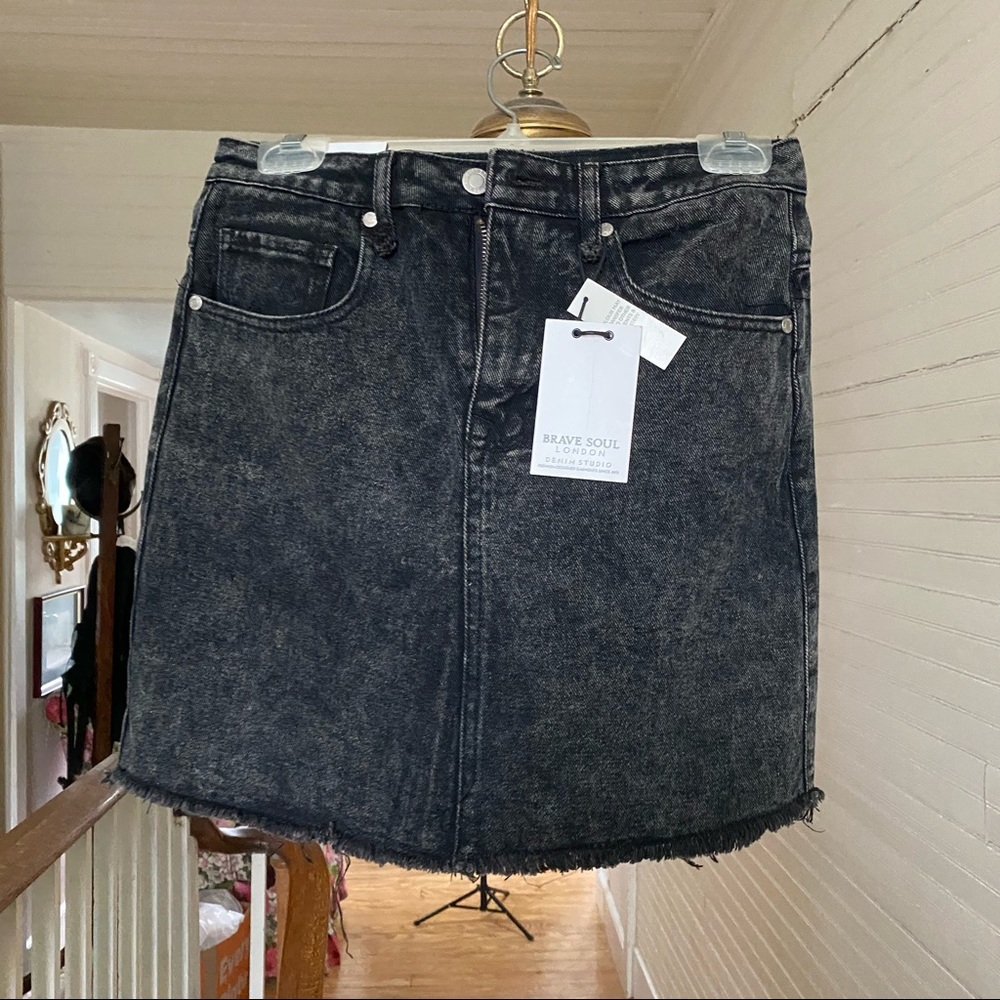 NWT ASOS Brave Soul London Sylvie Mini Denim Skirt Size 38 (10)